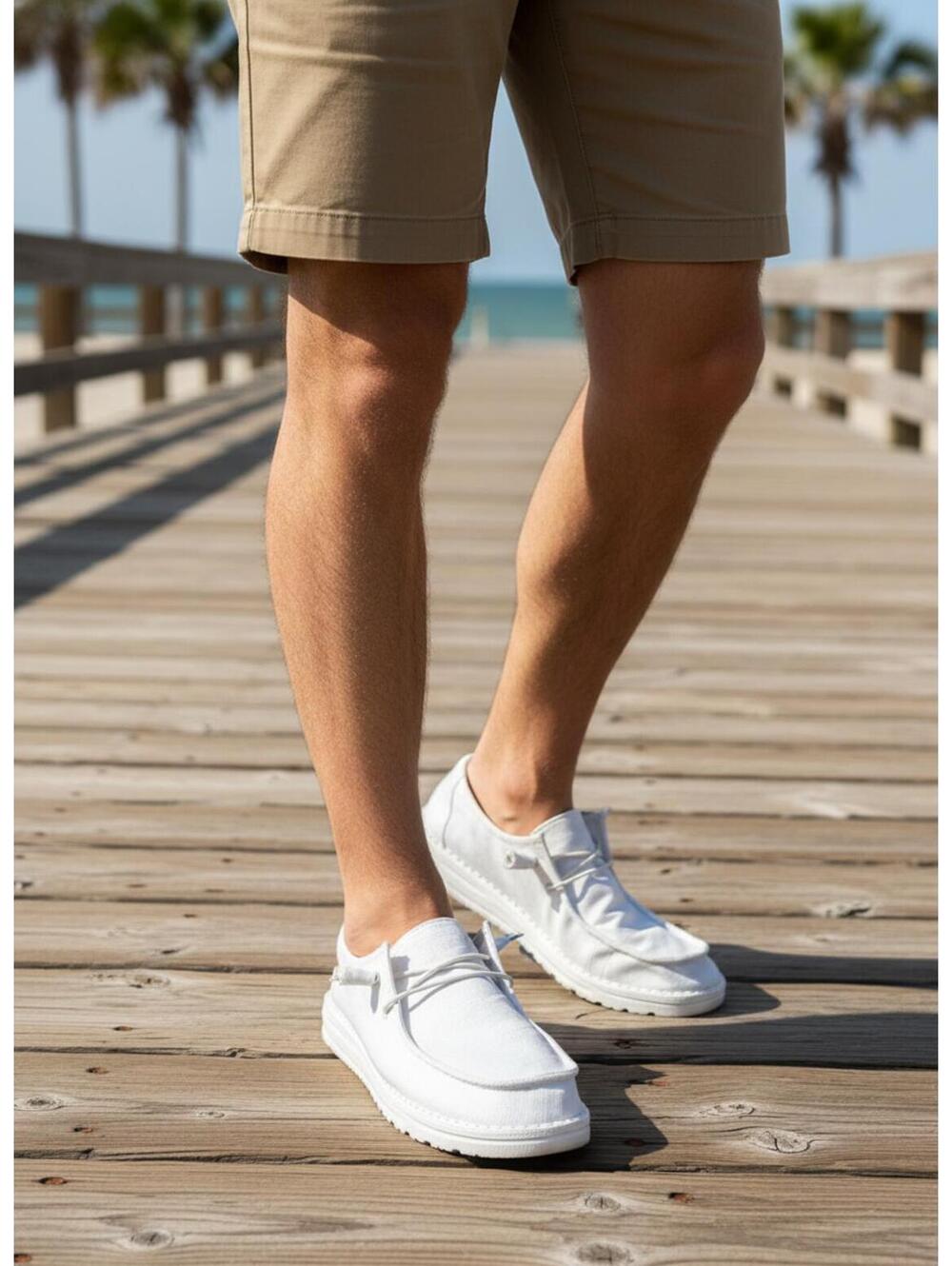 Hey dude mens shoes white size 10